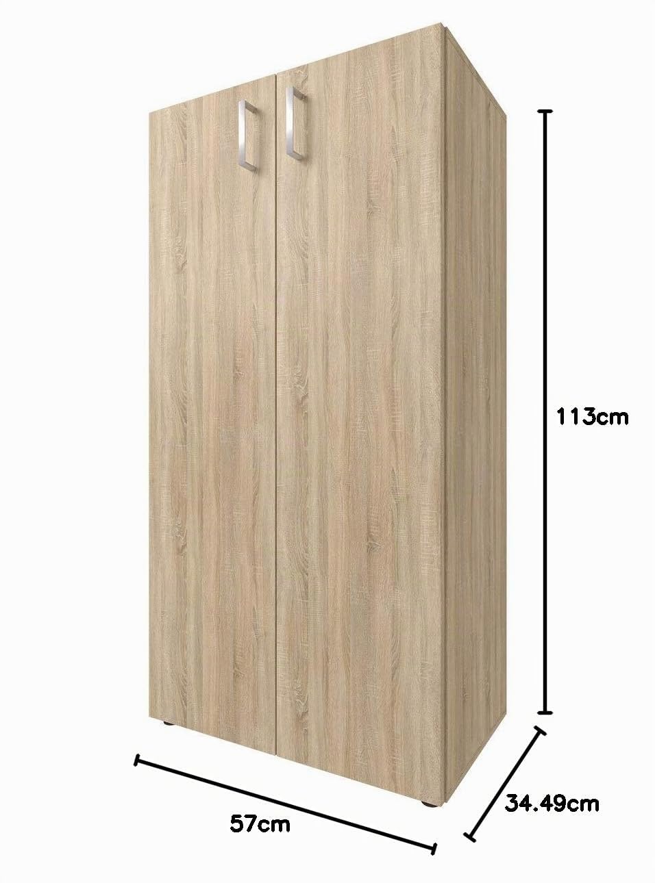 Schrank Beistellschrank Kommode Aktenschrank Büroschrank Standschrank Trio 3" Sonoma/Eiche