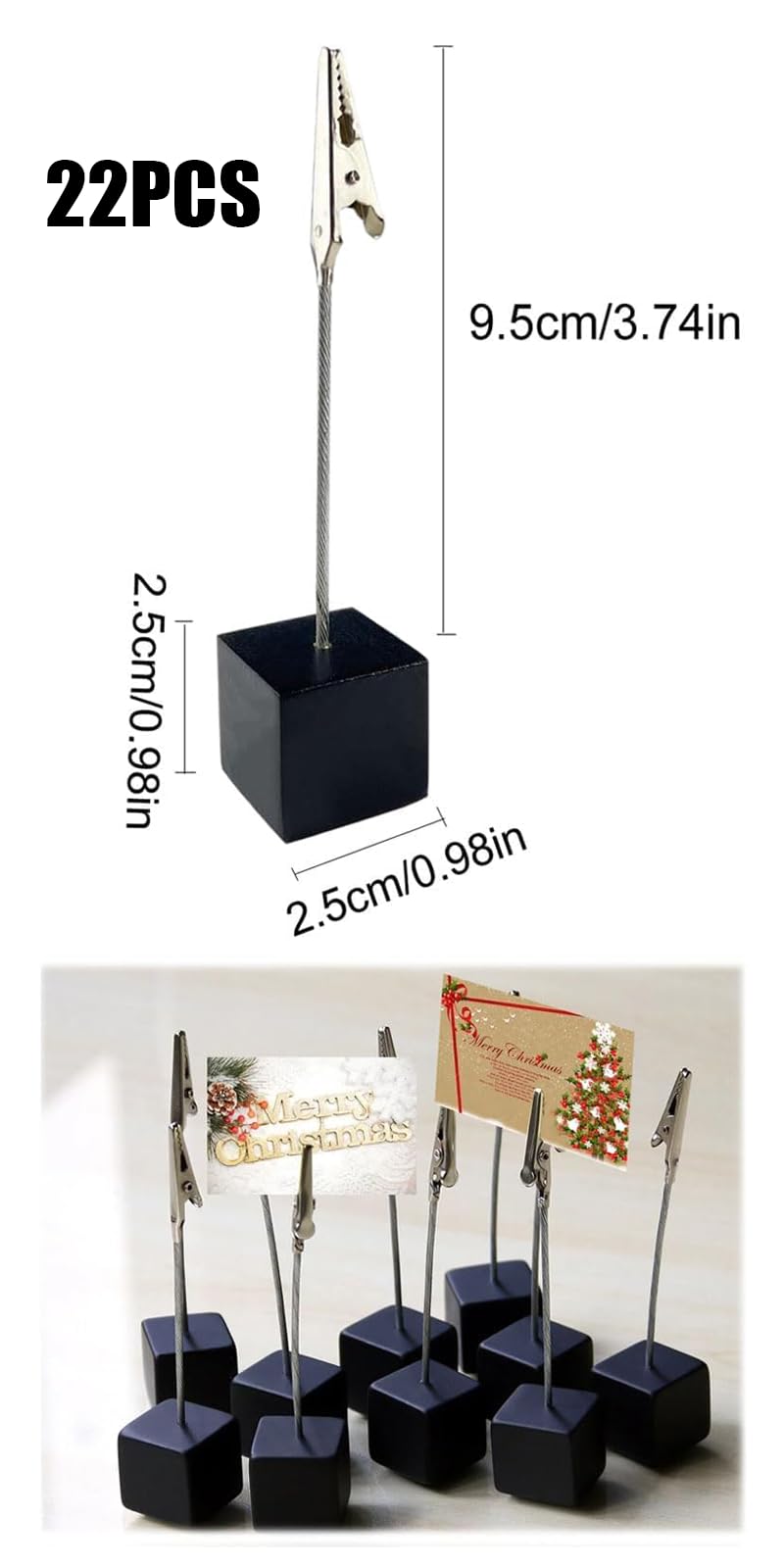 22 Stück Fotohalter mit Klammern,Fotohalter mit Klammern,Büro Memo Clip,Nachrichten Clip Halter,Fotohalter Clip Einzeln,Sitzkartenhalter,für Büro,Hochzeits,Hausdekoration,Tischdeko,Party