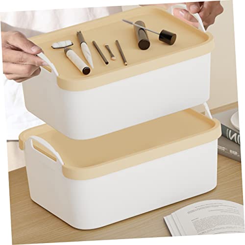 2 Aufbewahrungsboxen mit Deckel aus Kunststoff für Schlafzimmer und Wc