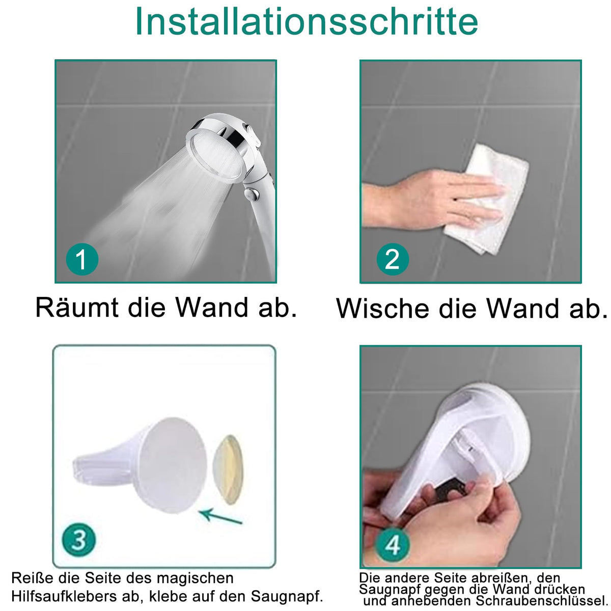 Fußstütze mit Saugnapf Ergonomische Fußstütze für Dusche