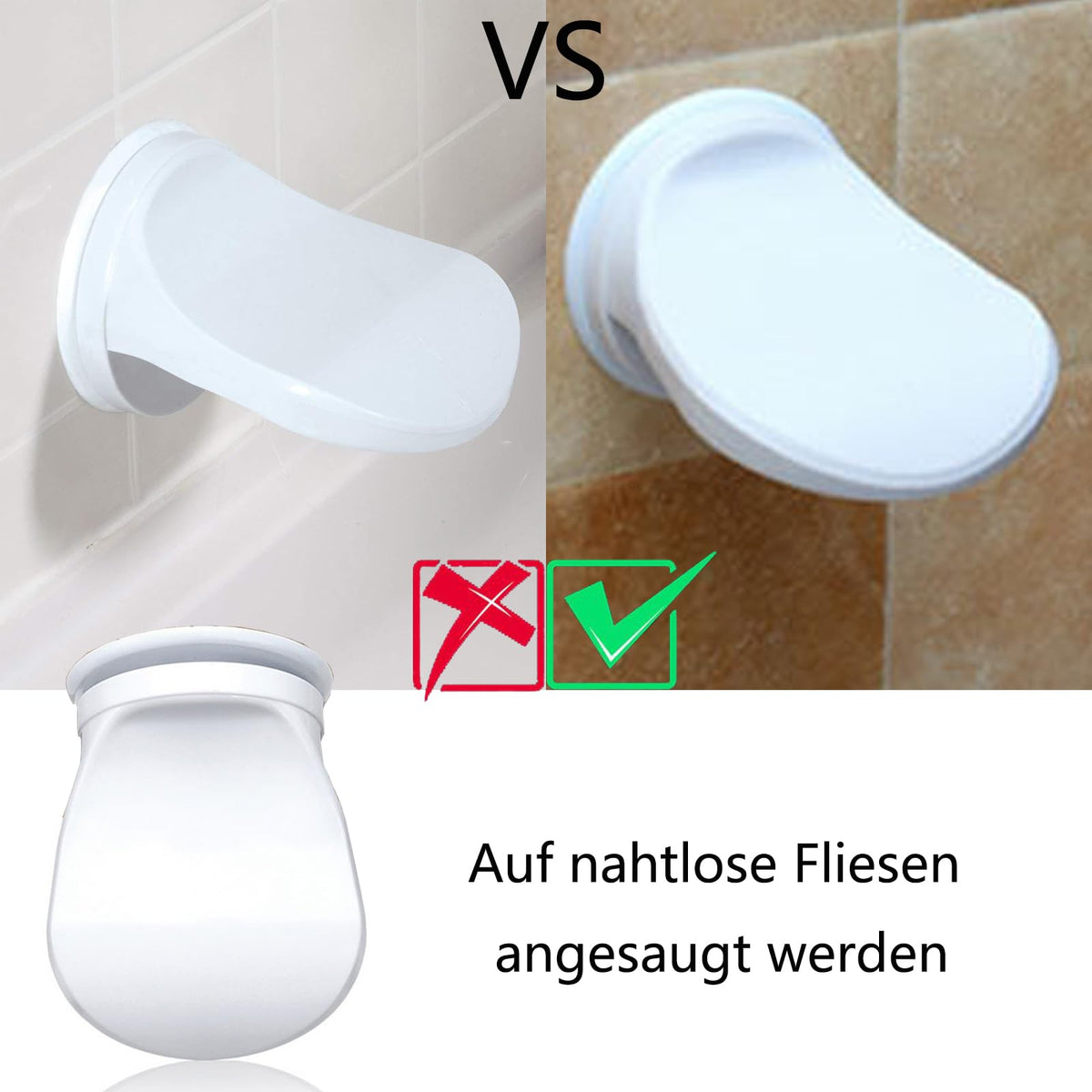 Fußstütze mit Saugnapf Ergonomische Fußstütze für Dusche