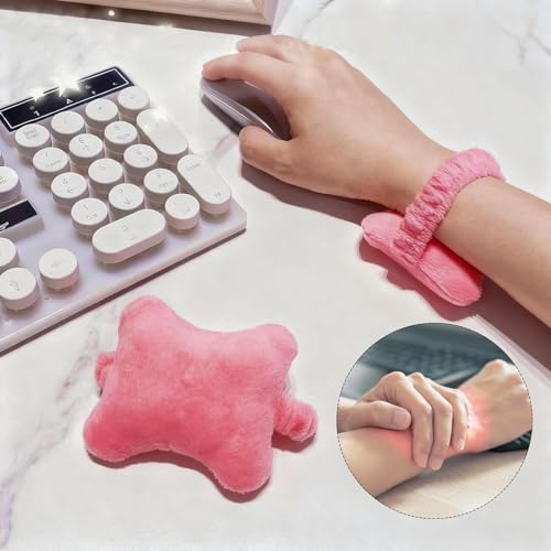 Ergonomische Handballenauflage Weiche Atmungsaktive Tastatur Maus Handauflage Schleifen Design Elastisches Band Verstellbares Handgelenkkissen für Büro Gaming Arbeit 3 Farben