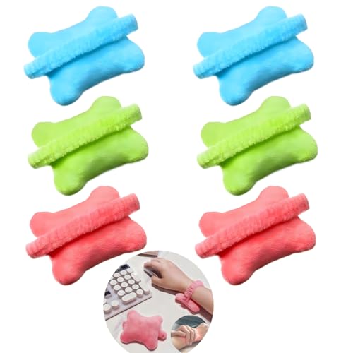 Ergonomische Handballenauflage Weiche Atmungsaktive Tastatur Maus Handauflage Schleifen Design Elastisches Band Verstellbares Handgelenkkissen für Büro Gaming Arbeit 3 Farben