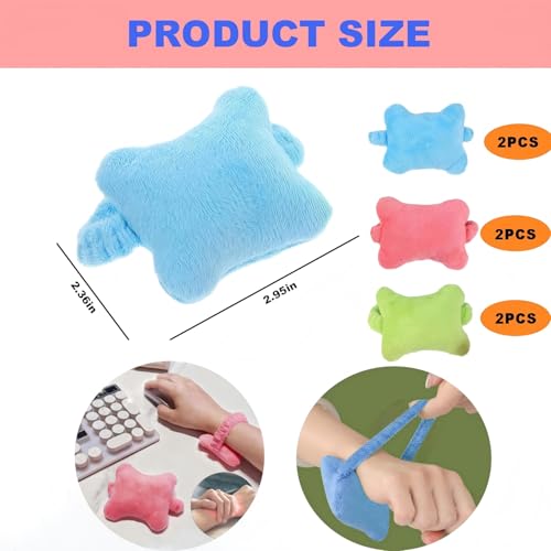 Ergonomische Handballenauflage Weiche Atmungsaktive Tastatur Maus Handauflage Schleifen Design Elastisches Band Verstellbares Handgelenkkissen für Büro Gaming Arbeit 3 Farben