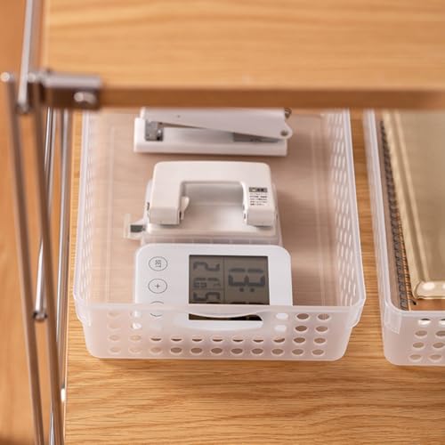 PACKOVE Kleine Aufbewahrungsbox aus Pp Kunststoff mit Großer Kapazität und Seitlichen Grifföffnungen als Büro und Schulorganizer für Dokumente und Akten