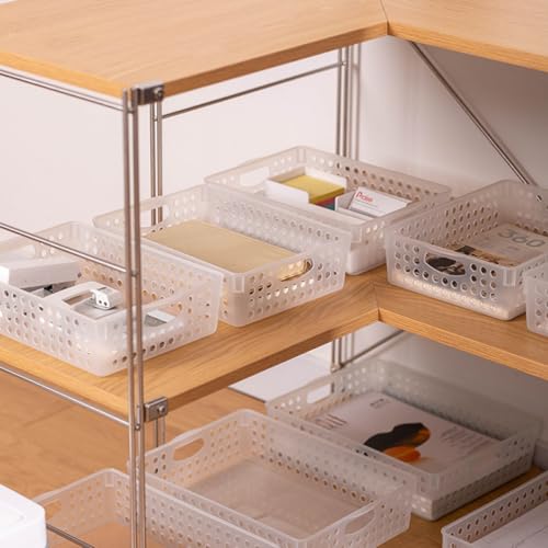 PACKOVE Kleine Aufbewahrungsbox aus Pp Kunststoff mit Großer Kapazität und Seitlichen Grifföffnungen als Büro und Schulorganizer für Dokumente und Akten