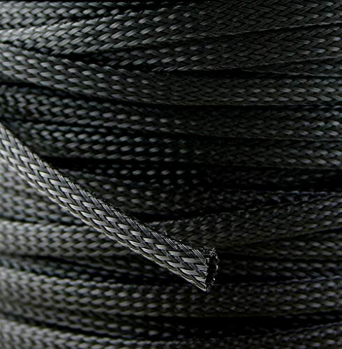 5 Meter Gewebeschlauch Ø 3-80 mm Geflechtschlauch PET Isolierschlauch Kabelschutz Kabelschlauch (8-16 mm)