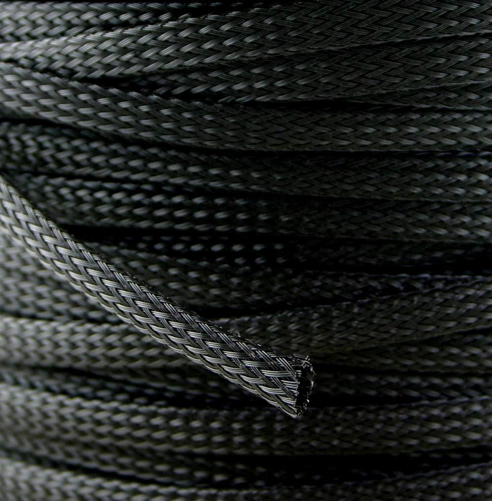 5 Meter Gewebeschlauch Ø 3-80 mm Geflechtschlauch PET Isolierschlauch Kabelschutz Kabelschlauch (8-16 mm)