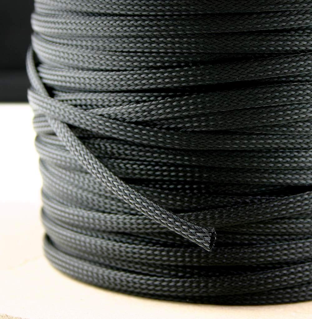 5 Meter Gewebeschlauch Ø 3-80 mm Geflechtschlauch PET Isolierschlauch Kabelschutz Kabelschlauch (8-16 mm)