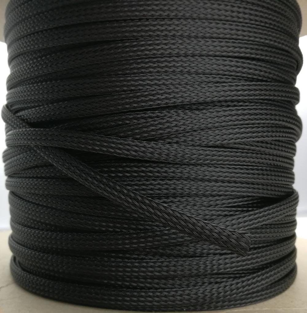 5 Meter Gewebeschlauch Ø 3-80 mm Geflechtschlauch PET Isolierschlauch Kabelschutz Kabelschlauch (8-16 mm)