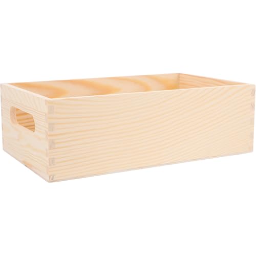 Holzkiste aus Massivholz, 1 Stück, Offene Organisationsbox