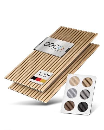 Akustikpaneele Holz - 120x60cm - Echtholz Eiche & Akustikfilz