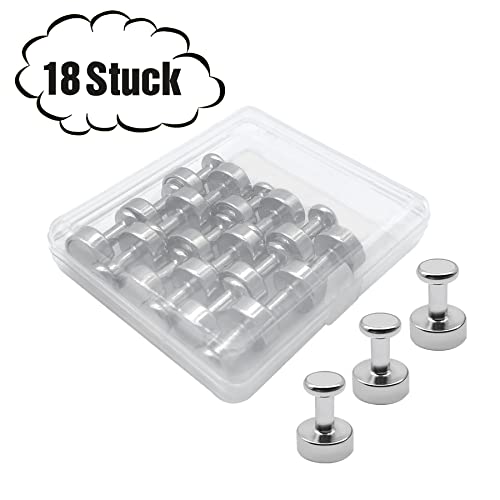 Audamp Neodym-Magnete, 18 Stück, 12 x 16 mm, für Whiteboard und Kühlschrank