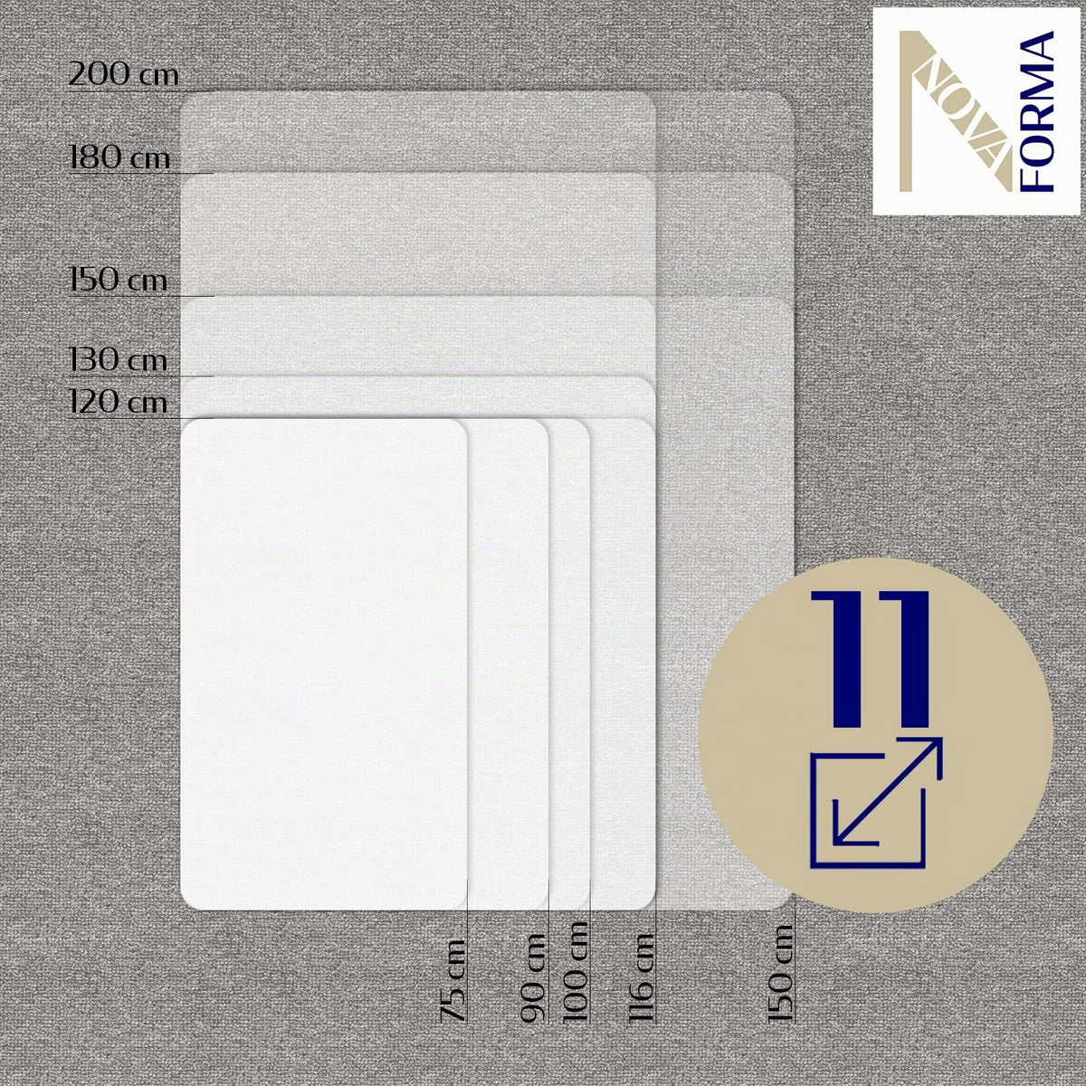 Bodenschutzmatte ECO-MAT aus PET - Teppichböden transparent 90x120 cm