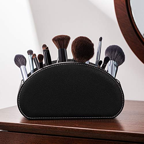 Aufbewahrungsbox für den Schreibtisch aus Kunstleder (Schwarz)