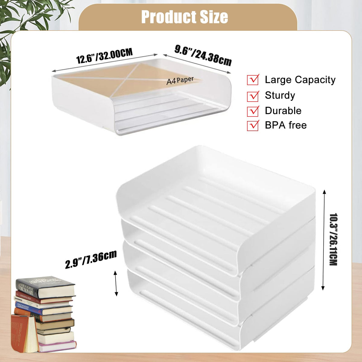 Schreibtisch Organizer,und Lagerung, 4-Tier Papier Brief Tray Organizer