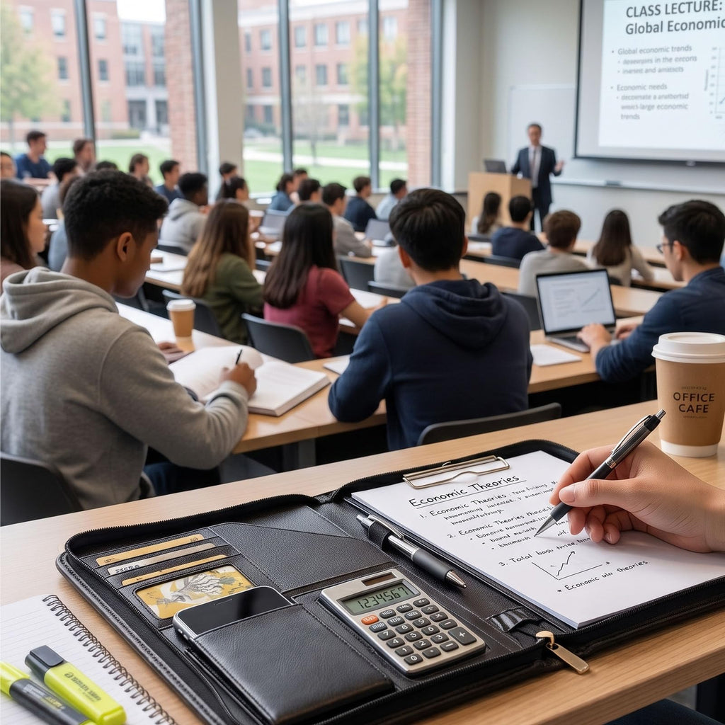 Konferenzmappe A4 PU Leder, Schreibmappe A4 mit Reißverschluss