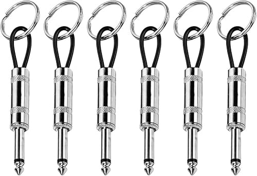 6 Stück Schlüsselhalter, Key Holder Gitarrenstecker Schlüsselanhänger
