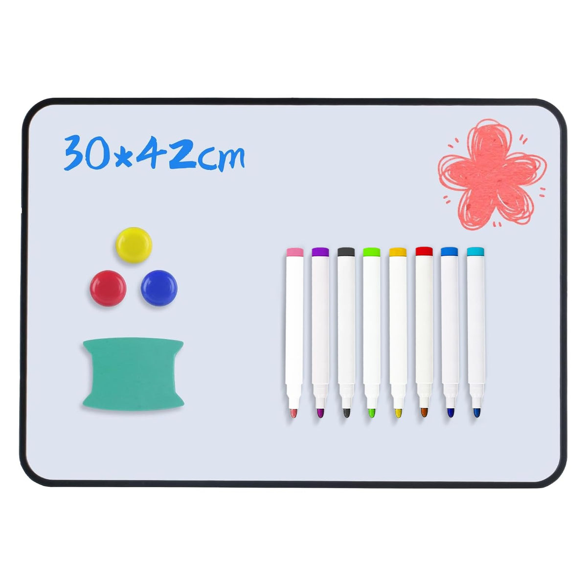 Whiteboard A3, doppelseitig, magnetisch, 42x30 cm