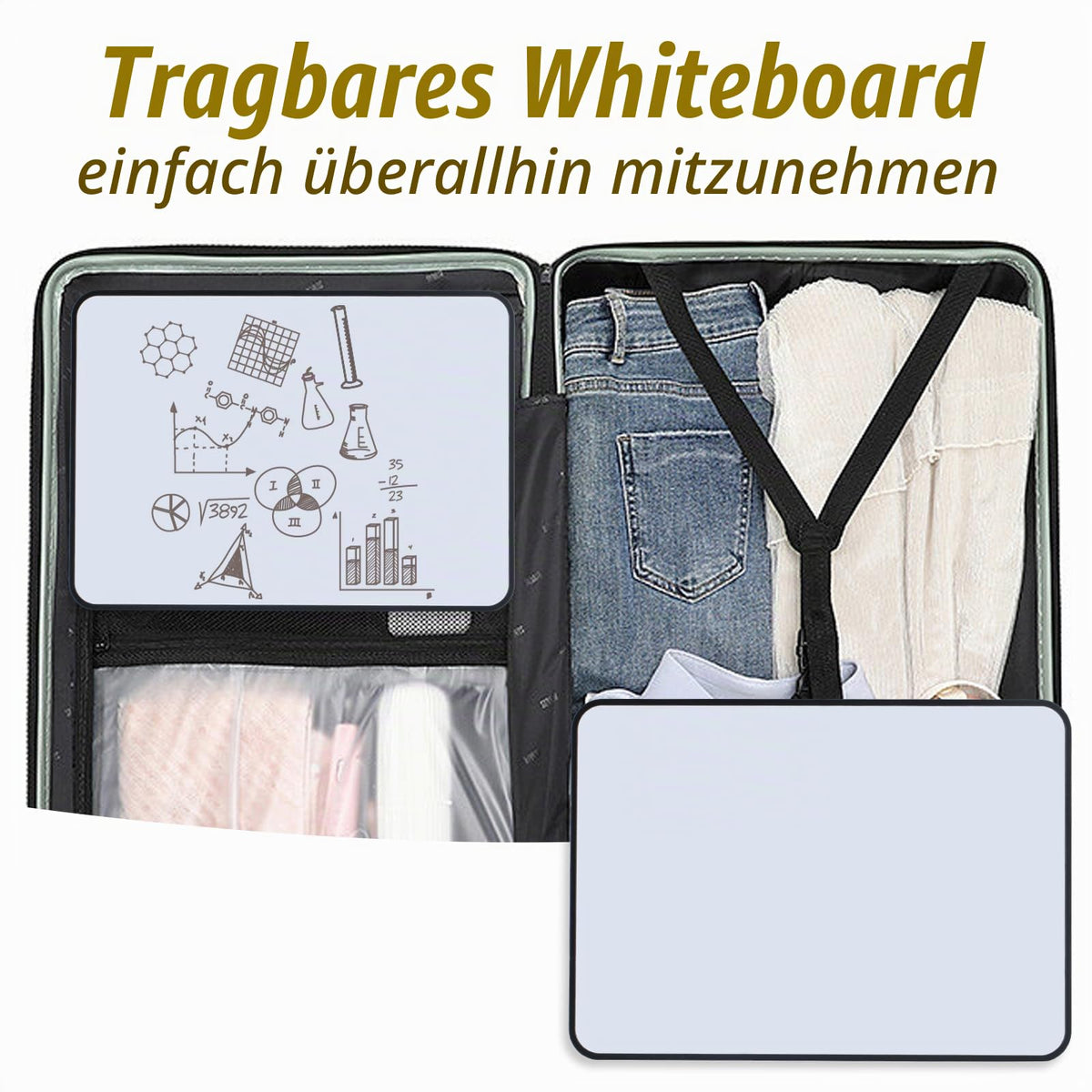 Whiteboard A3, doppelseitig, magnetisch, 42x30 cm