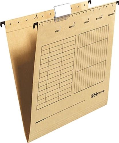 Herlitz Hängemappe A4, Beige, 25 Stück, Hängeregister
