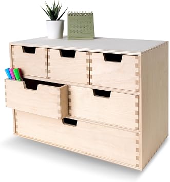 Creative Deco Schubladenbox Schubladenelement 6 Schubladen | 42x20x28,5 cm