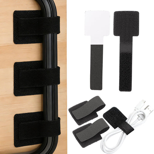 Kabelmanagement mit Klett, 50 Stück Selbstklebender Kabel Organizer 9 cm, Wiederverwendbare Kabelbinder für Schreibtisch, Kabelhalter für Büro Zuhause, Kabel Zusammenhalten an Wand oder Tisch