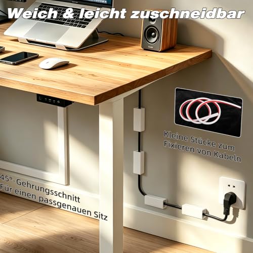 Kabelkanal Weiß Selbstklebend Flexibel für 1 Kabel zum Kabel Verstecken