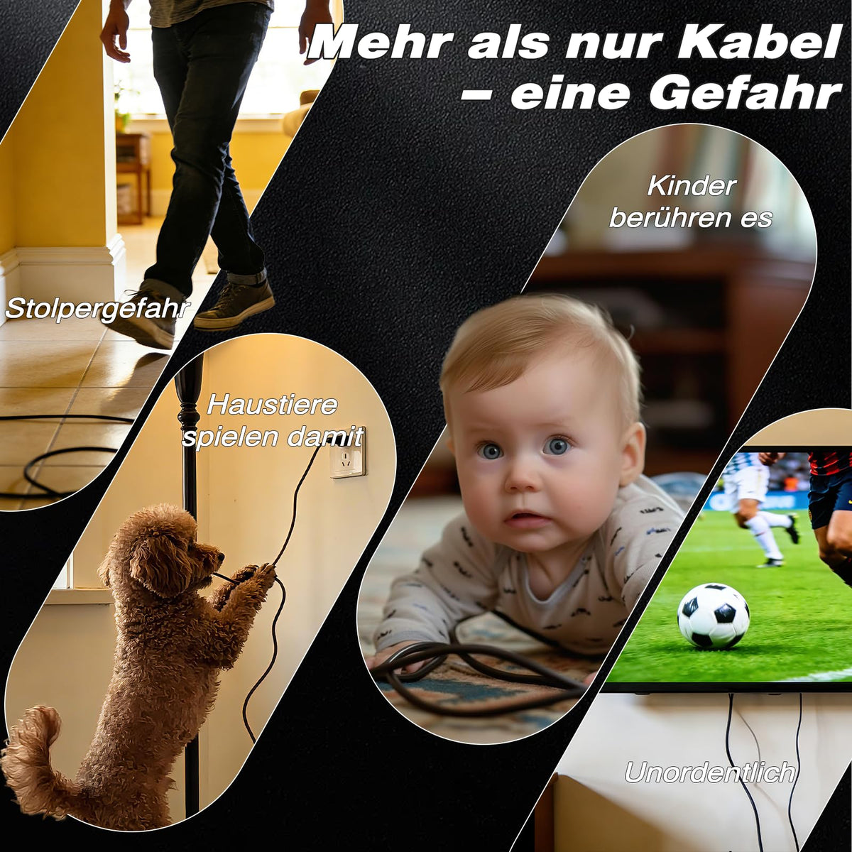 Kabelkanal Weiß Selbstklebend Flexibel für 1 Kabel zum Kabel Verstecken