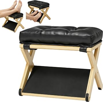 2-in-1 Fußstütze Schreibtisch mit Abnehmbarem Weichen Polster Ergonomischer