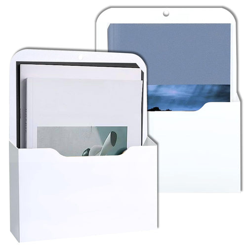 Magnetischer Aktenhalter, 2 Stücke Magnetischer Papierhalter Dokumentenhalter, Bürobedarf Aufbewahrung A4 Papiere Briefhalter, mit starkem Magneten, für Whiteboards, Kühlschrank, Zuhause, Weiß