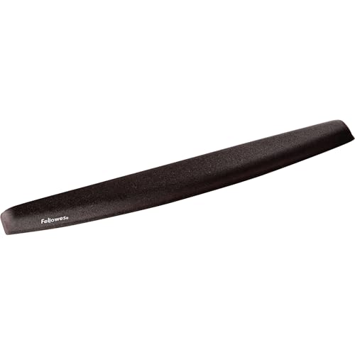Fellowes Handgelenkauflage für die Tastatur, gefüllt mit Memory Foam Schaumstoff, mit weichem Stoffbezug, ergonomisch - schwarz