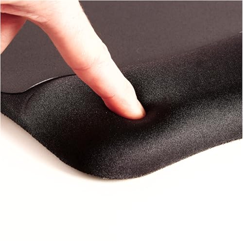 Fellowes Handgelenkauflage für die Tastatur, gefüllt mit Memory Foam Schaumstoff, mit weichem Stoffbezug, ergonomisch - schwarz