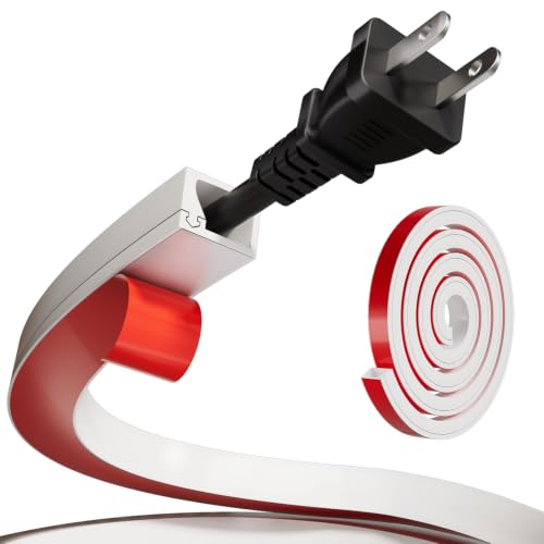1m Mini Kabelkanal Weiß Selbstklebend,Eckiger Silikon Kanal für 1 Kabel