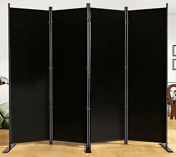 Yeabett Raumteiler 4 teilig, Paravent Trennwand ohne Räder zur Raumteilung
