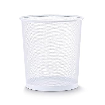 Zeller 17716 Papierkorb, Mesh, ø 26 x H 28 cm, weiß