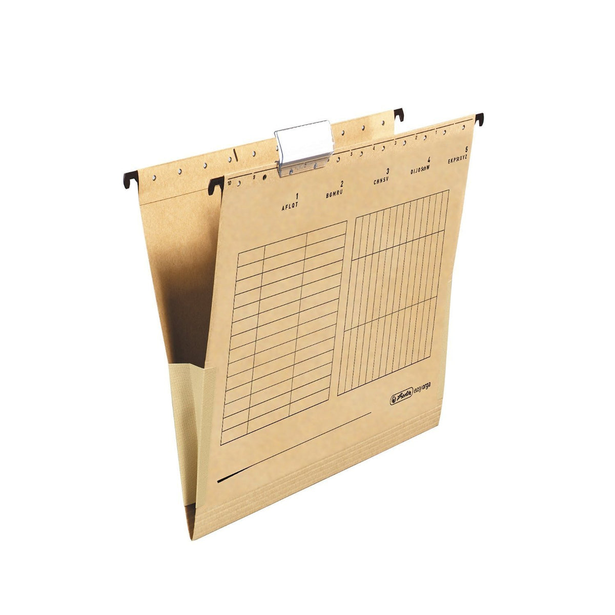 Herlitz 10843373 Hängetasche mit Leinenfröschen, A4, braun (4 Kartons = 100 Stück)