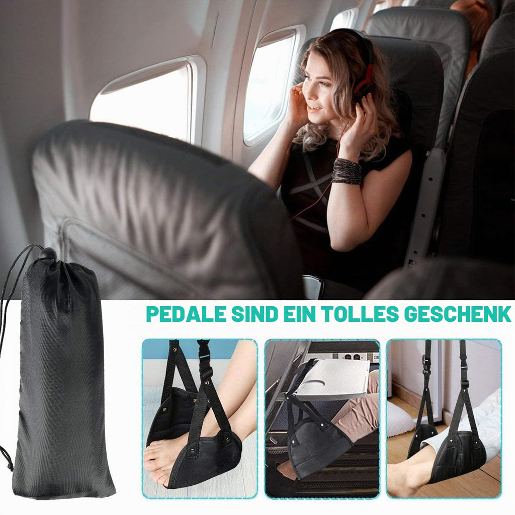 2 Stück Flugzeug Fußstütze Fußhängematte, Flugzeugfußstütze aus Premium-Schaumstoff, Flugzeug-Fußhocker, Hängende Fußhocker Fuß Hängematte, Tragbare Reise Fußstütze für Büro Wohnheim Flugzeug