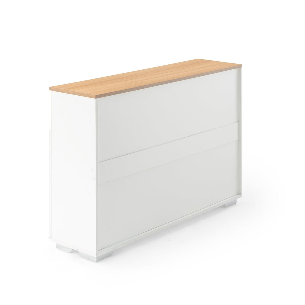 FurnitureR Weißer Aktenschrank, moderner Stil, MDF Material, kompakt und funktional, mit DREI Türen und Einer Schublade