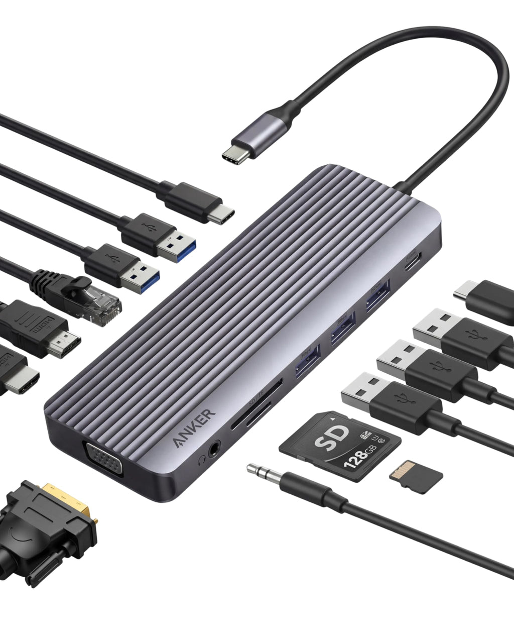 Anker USB-C Hub (14-in-1, Triple Display)