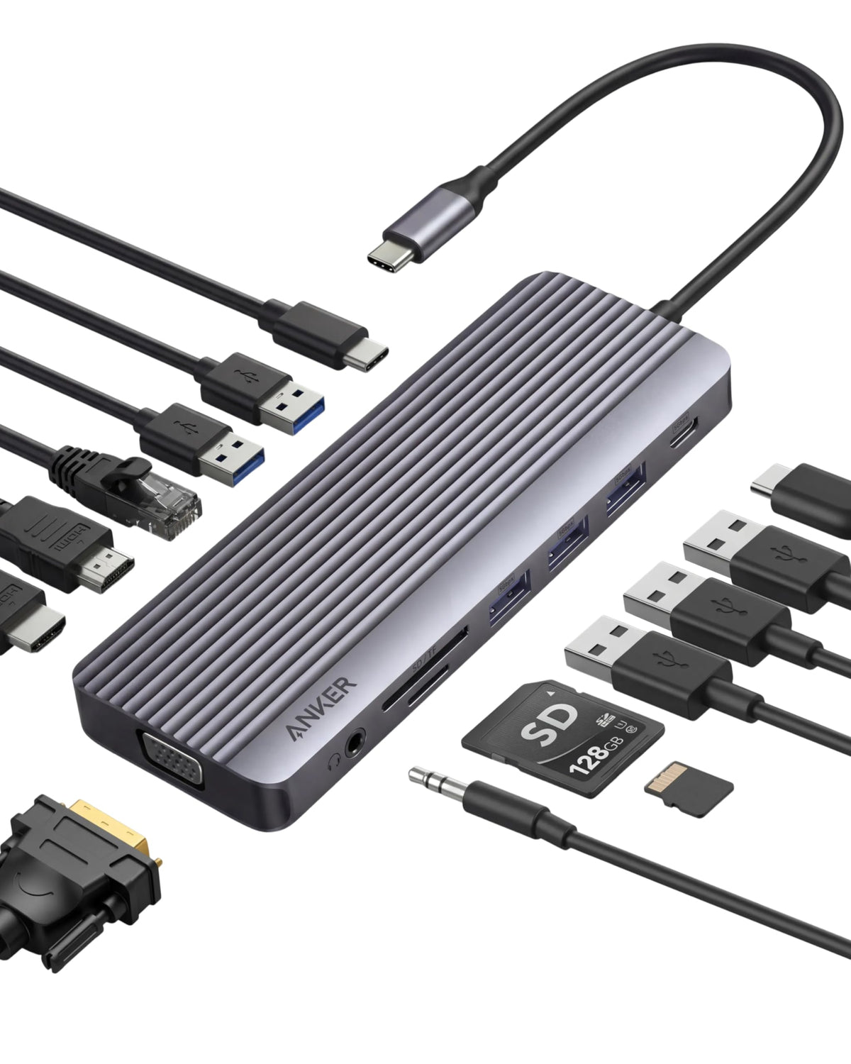 Anker USB-C Hub (14-in-1, Triple Display)