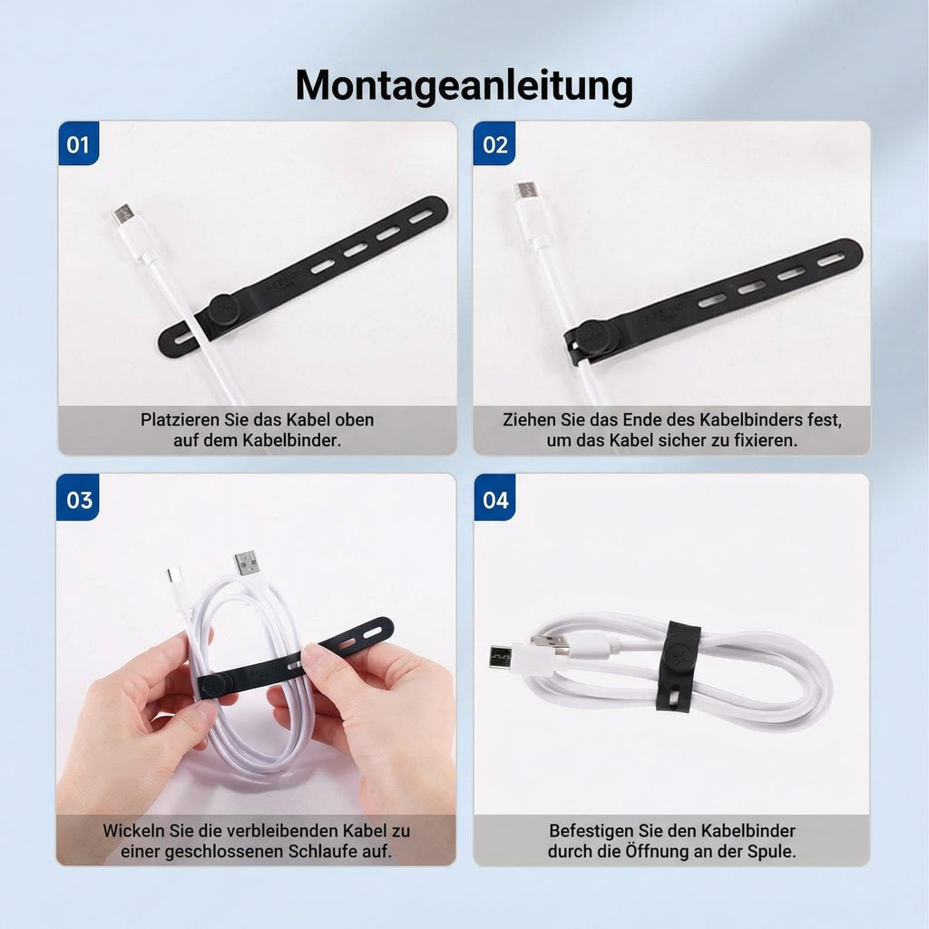 NEEWER 20 Stück Kabelbinder aus Silikon, verstellbare wiederverwendbare Kabelorganizer für Schreibtisch, Datenkabelhalter Management Gurt Zubehör mit Schnallen für Strom Audio Lade Elektrokabel, NC015