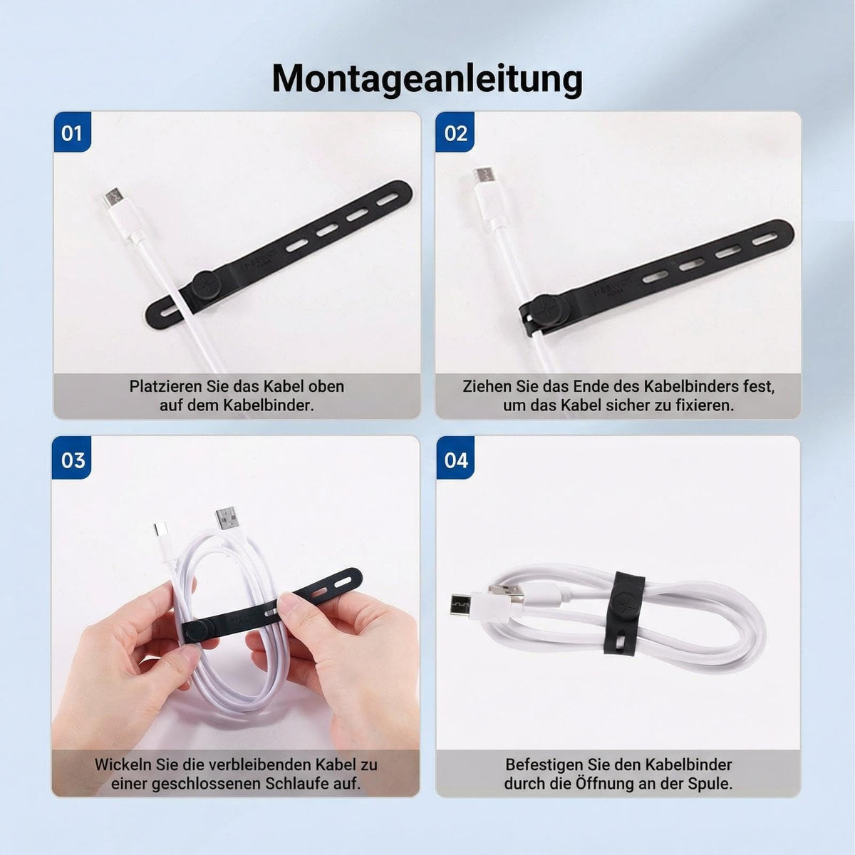 NEEWER 20 Stück Kabelbinder aus Silikon, verstellbare wiederverwendbare Kabelorganizer für Schreibtisch, Datenkabelhalter Management Gurt Zubehör mit Schnallen für Strom Audio Lade Elektrokabel, NC015
