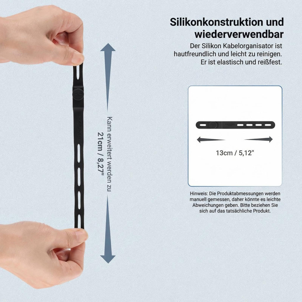 NEEWER 20 Stück Kabelbinder aus Silikon, verstellbare wiederverwendbare Kabelorganizer für Schreibtisch, Datenkabelhalter Management Gurt Zubehör mit Schnallen für Strom Audio Lade Elektrokabel, NC015