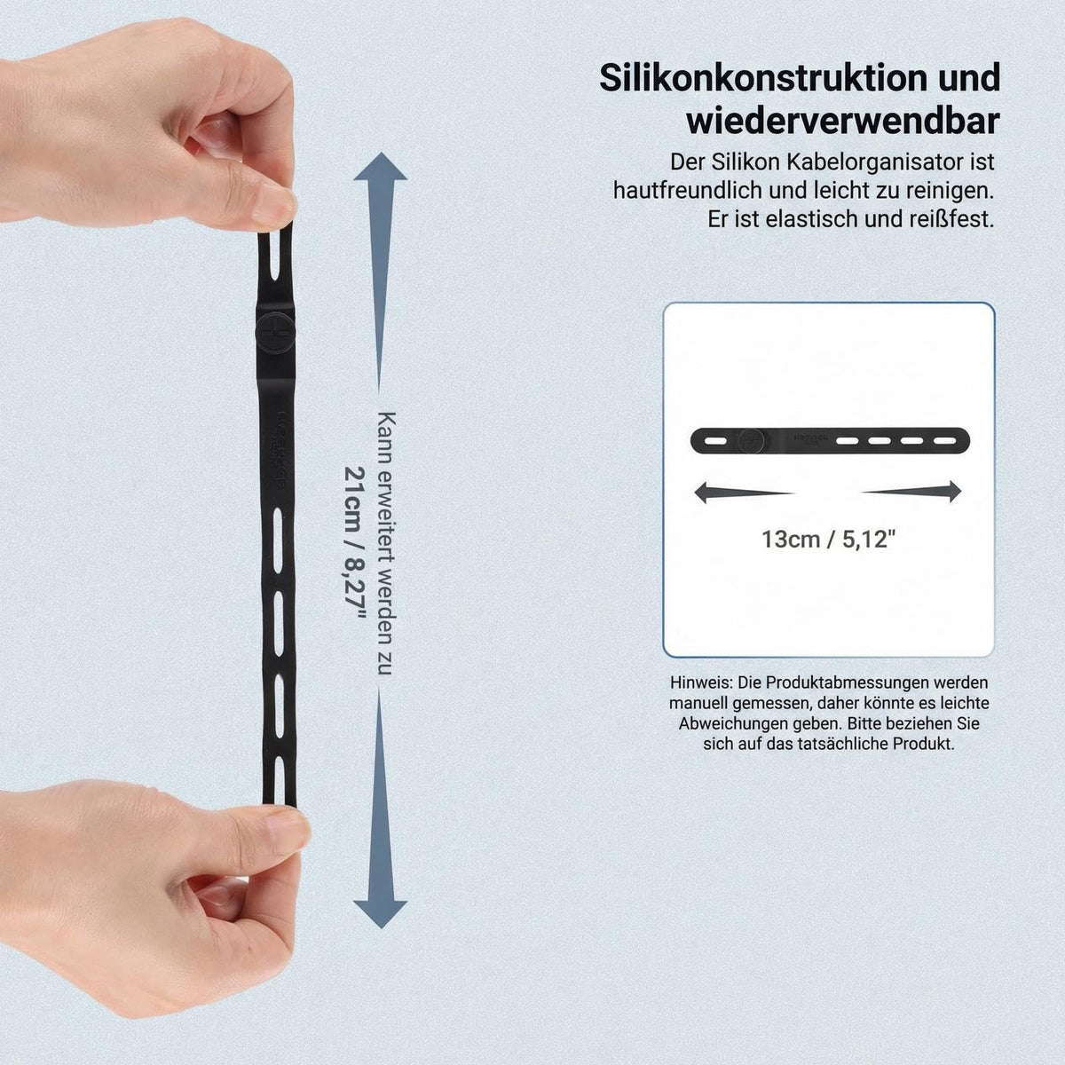 NEEWER 20 Stück Kabelbinder aus Silikon, verstellbare wiederverwendbare Kabelorganizer für Schreibtisch, Datenkabelhalter Management Gurt Zubehör mit Schnallen für Strom Audio Lade Elektrokabel, NC015