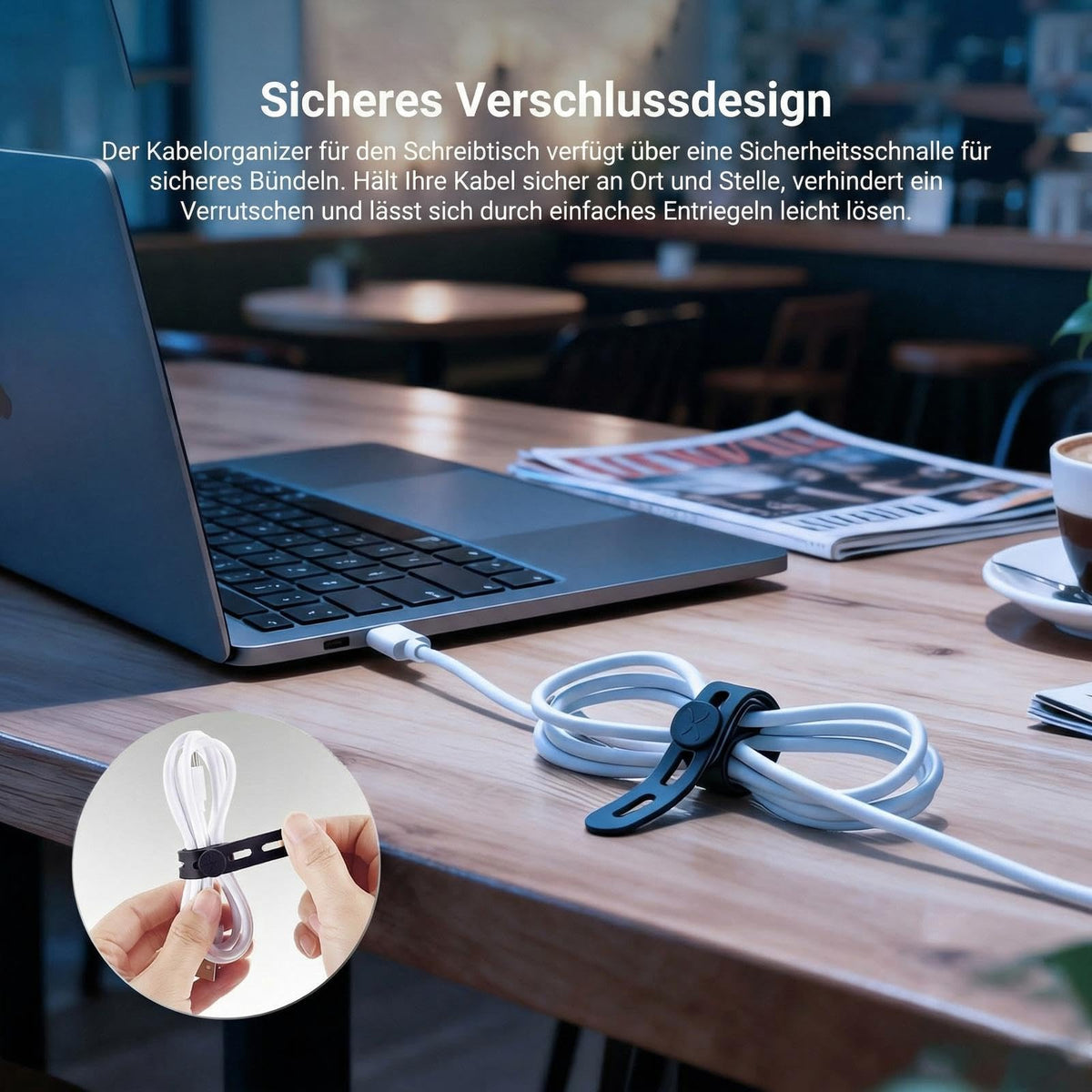 NEEWER 20 Stück Kabelbinder aus Silikon, verstellbare wiederverwendbare Kabelorganizer für Schreibtisch, Datenkabelhalter Management Gurt Zubehör mit Schnallen für Strom Audio Lade Elektrokabel, NC015