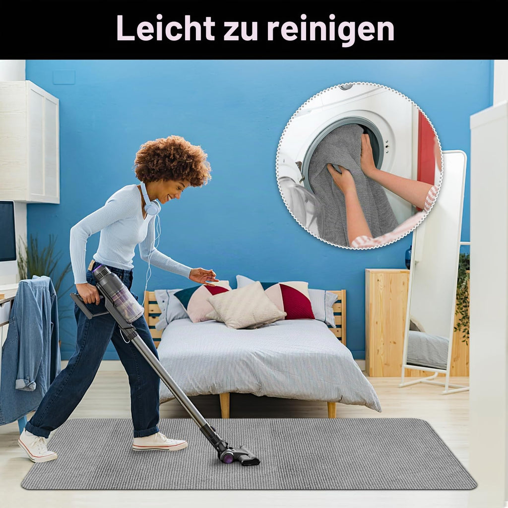 Bürostuhl Unterlage 90x120cm, Bodenschutzmatte, Kratzfest, dunkelgrau