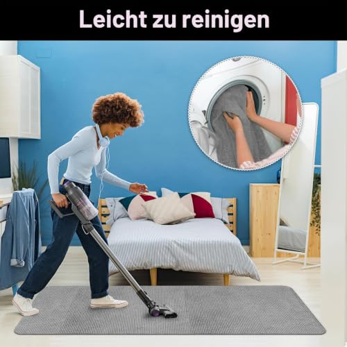 Bürostuhl Unterlage 90x120cm, Bodenschutzmatte, Kratzfest, dunkelgrau