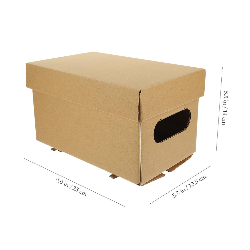 DOITOOL Papier Aufbewahrungsbox 2 Stück mit Deckel, Khaki, Groß
