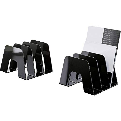 HAN Katalogsammler SORTER – 1 STÜCK, Design-Ikone für das moderne Umfeld. Praktischer Katalogsammler mit 3 Fächerunterteilungen, schwarz, 16200-13